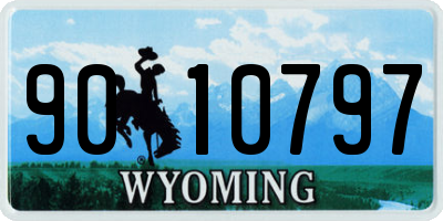 WY license plate 9010797