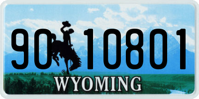 WY license plate 9010801