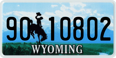 WY license plate 9010802