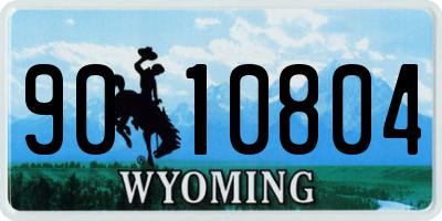 WY license plate 9010804