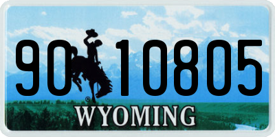 WY license plate 9010805