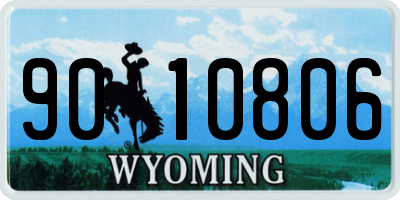 WY license plate 9010806