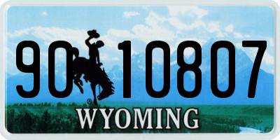 WY license plate 9010807