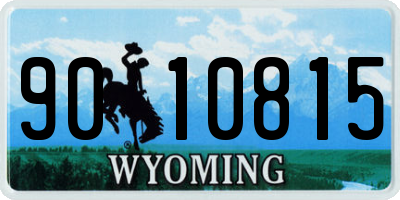 WY license plate 9010815