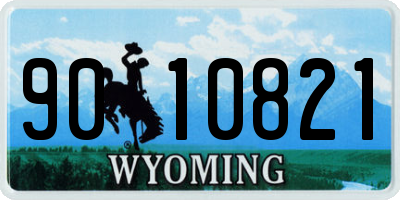 WY license plate 9010821