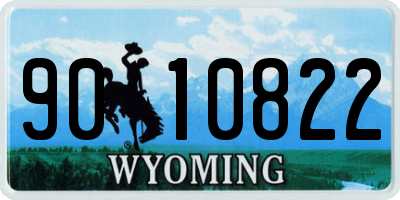 WY license plate 9010822