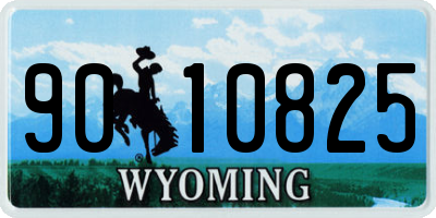 WY license plate 9010825