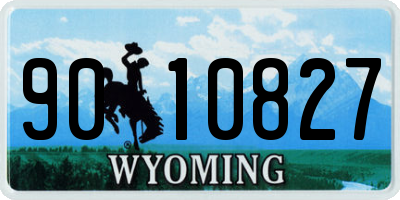 WY license plate 9010827