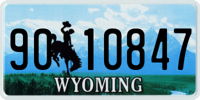 WY license plate 9010847