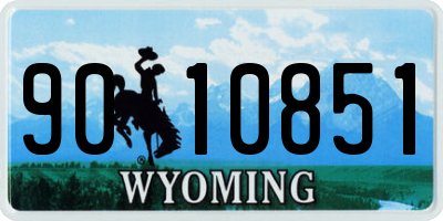 WY license plate 9010851