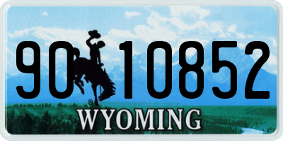 WY license plate 9010852