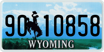 WY license plate 9010858