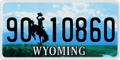 WY license plate 9010860