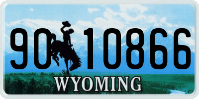 WY license plate 9010866