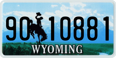 WY license plate 9010881