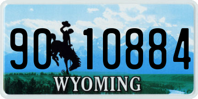 WY license plate 9010884