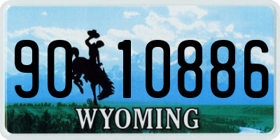 WY license plate 9010886