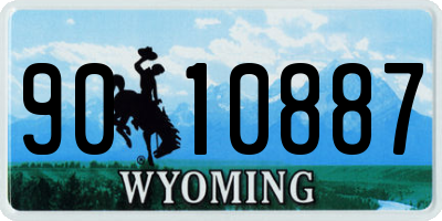 WY license plate 9010887