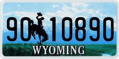 WY license plate 9010890
