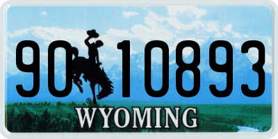WY license plate 9010893