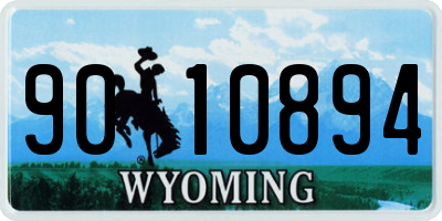 WY license plate 9010894