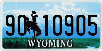 WY license plate 9010905