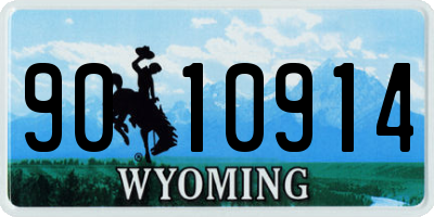WY license plate 9010914