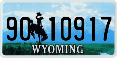WY license plate 9010917