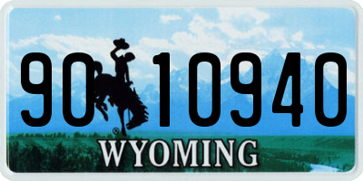 WY license plate 9010940