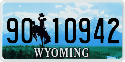 WY license plate 9010942