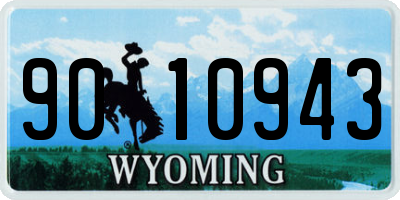 WY license plate 9010943