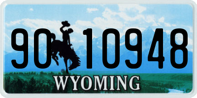 WY license plate 9010948