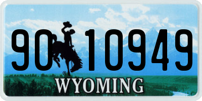 WY license plate 9010949