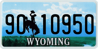 WY license plate 9010950