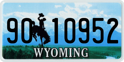WY license plate 9010952