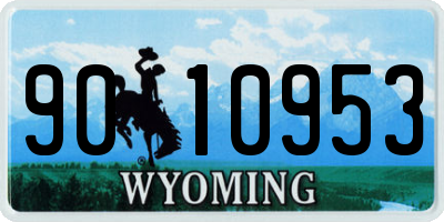 WY license plate 9010953
