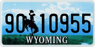 WY license plate 9010955