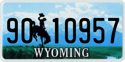 WY license plate 9010957