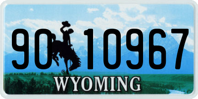 WY license plate 9010967