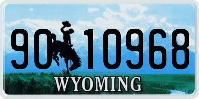 WY license plate 9010968