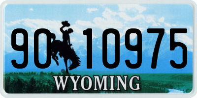 WY license plate 9010975