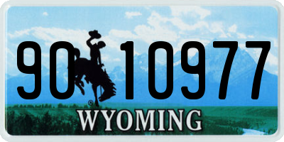 WY license plate 9010977