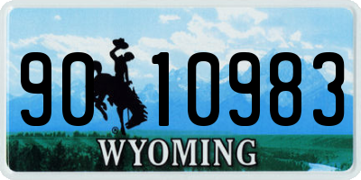 WY license plate 9010983