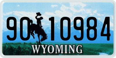 WY license plate 9010984