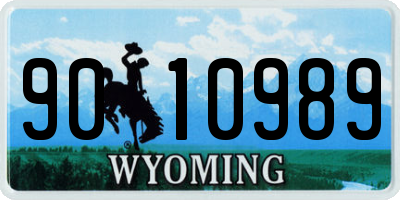 WY license plate 9010989