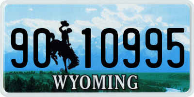 WY license plate 9010995