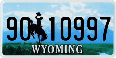 WY license plate 9010997