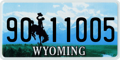 WY license plate 9011005