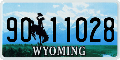 WY license plate 9011028