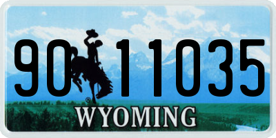 WY license plate 9011035